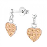 opknoping hart zilver oorsteker